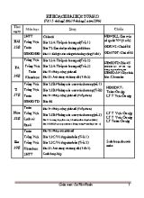 Kế hoạch bài học tuần 23 lớp 4 - Năm học 2016-2017 - Lê Văn Hoàn